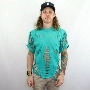 New Vintage 80s Fringe Festival Shirt Teal Unisex